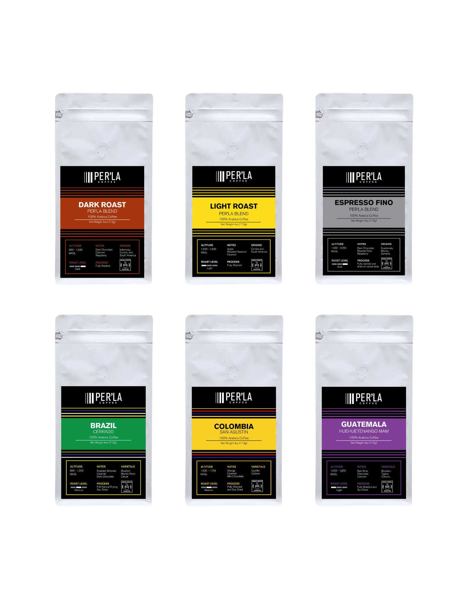 Sampler bags - Per'la Coffee